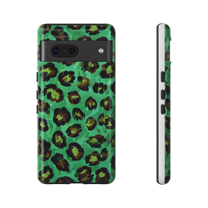 Vibrant Green Leopard Print Phone Case