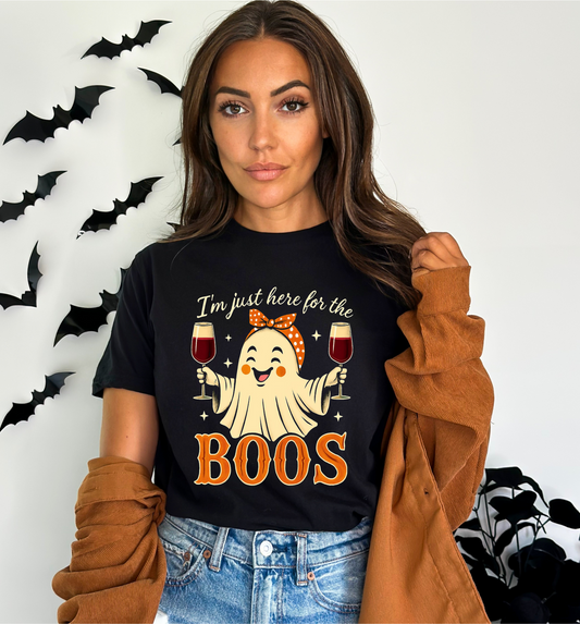 Cute Ghost Here for the Boos Halloween Tee