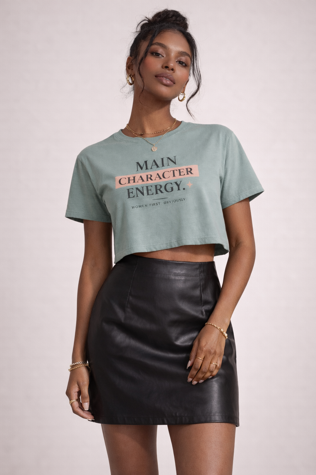 Main Character Energy Crop Top — Women’s Festival Tee