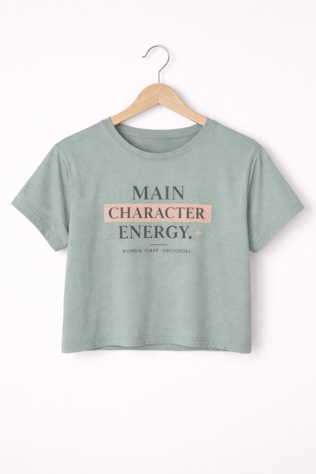 Main Character Energy Crop Top — Women’s Festival Tee
