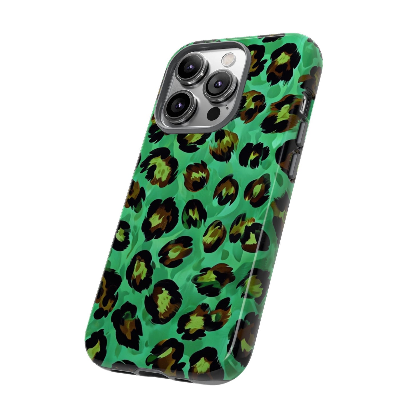 Vibrant Green Leopard Print Phone Case