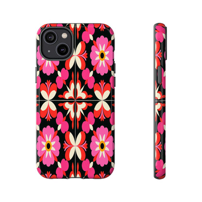 Pink Floral Mosaic Phone Case