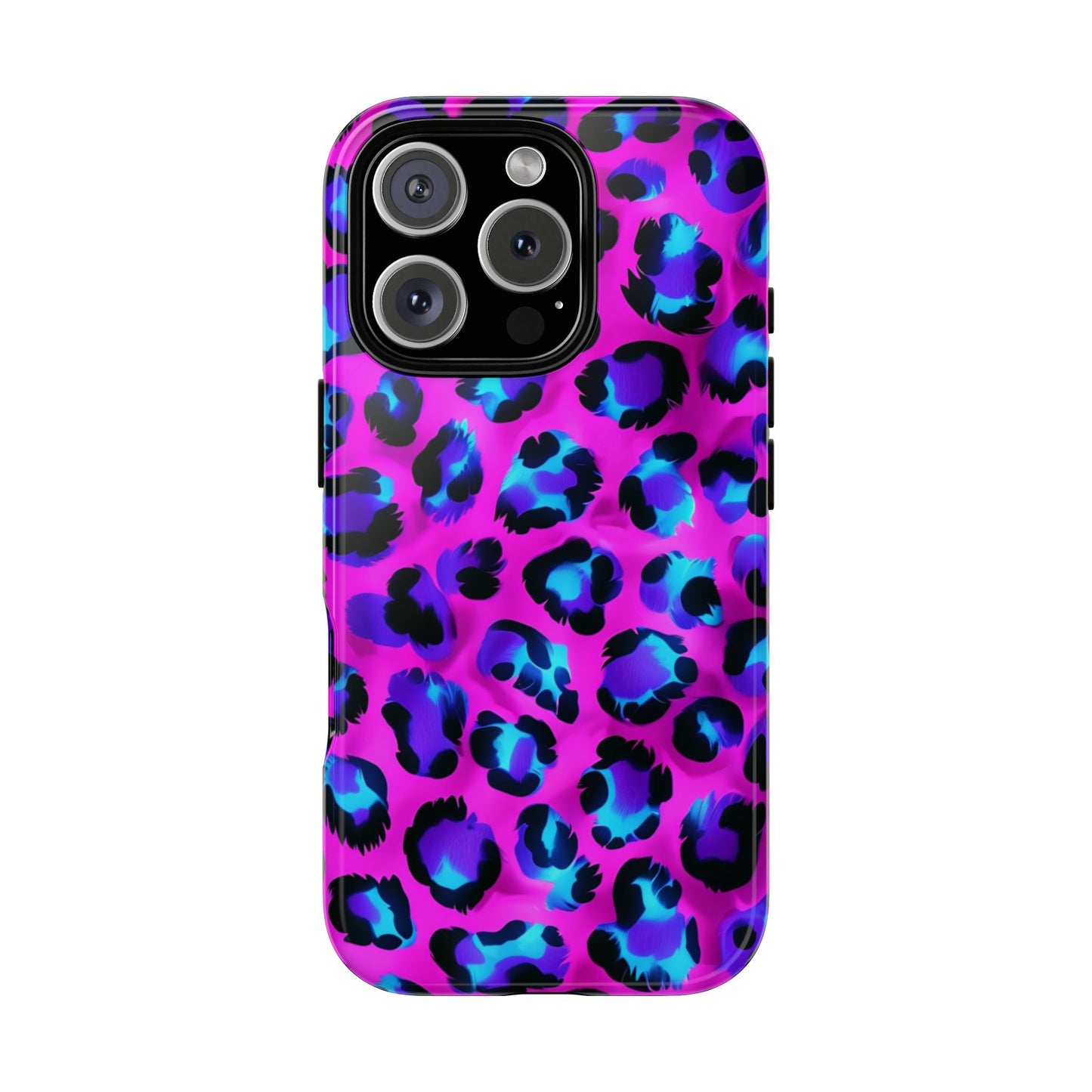 Charming Pink Blue Leopard Phone Case