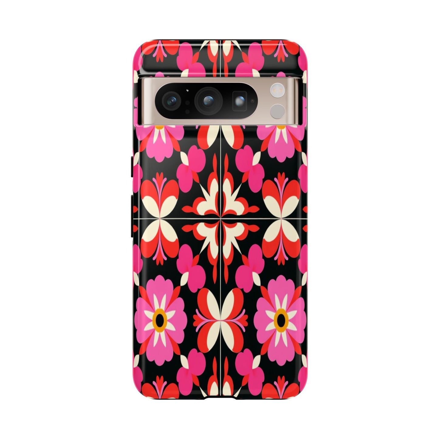 Pink Floral Mosaic Phone Case