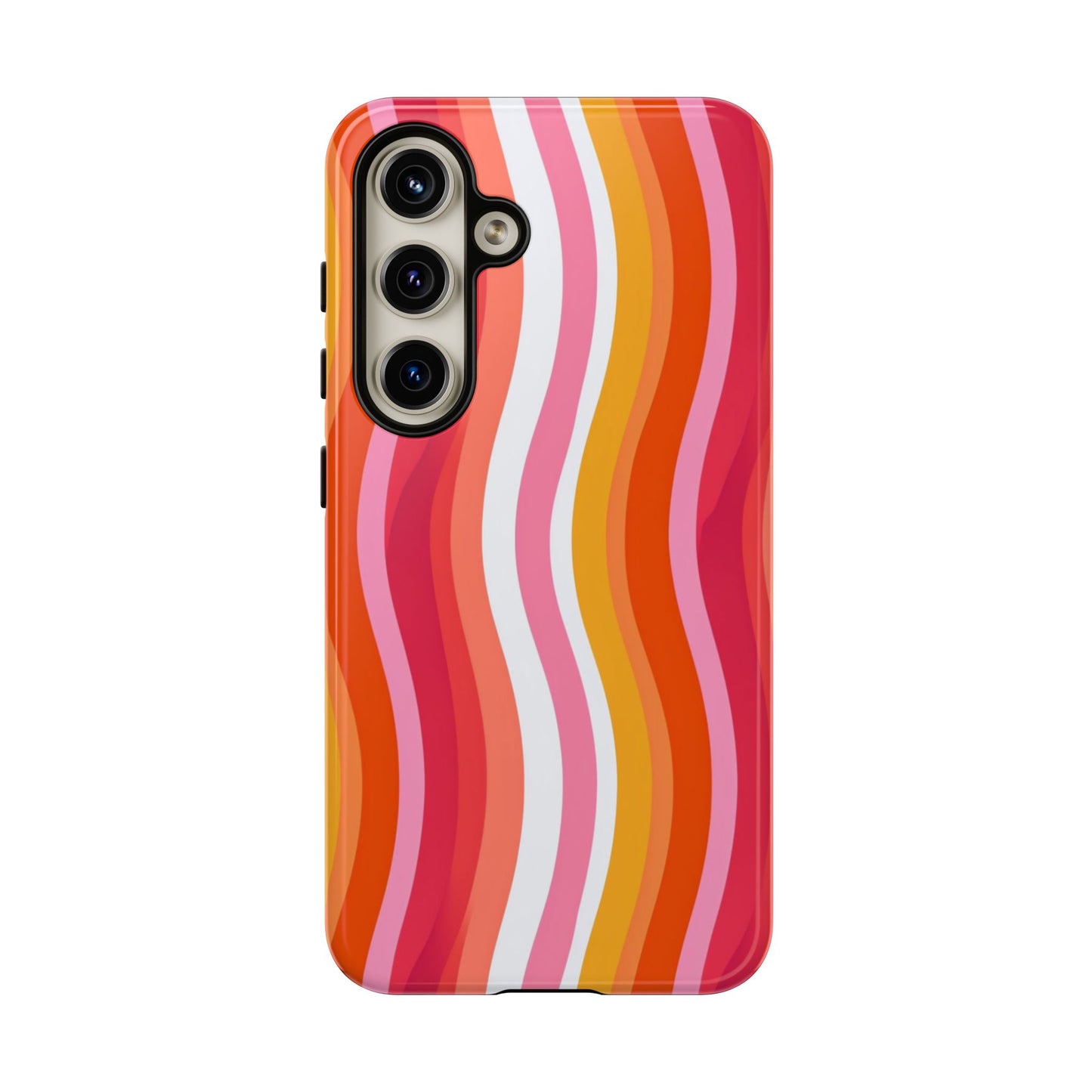 Pink Sunset Wavy Phone Case