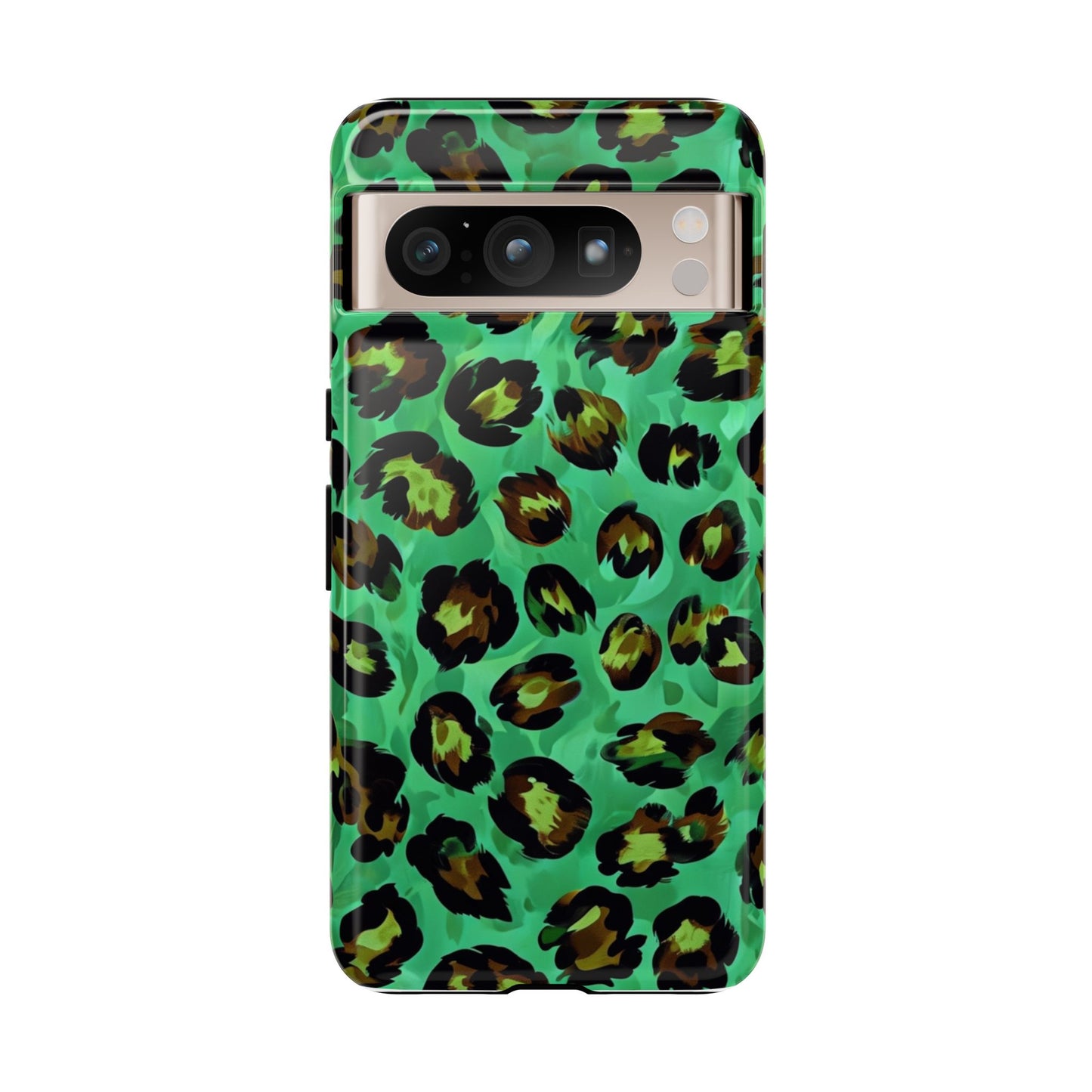 Vibrant Green Leopard Print Phone Case