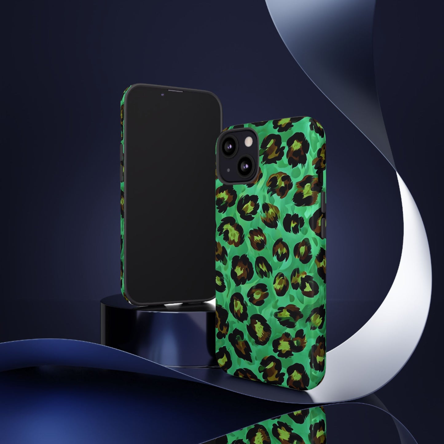 Vibrant Green Leopard Print Phone Case