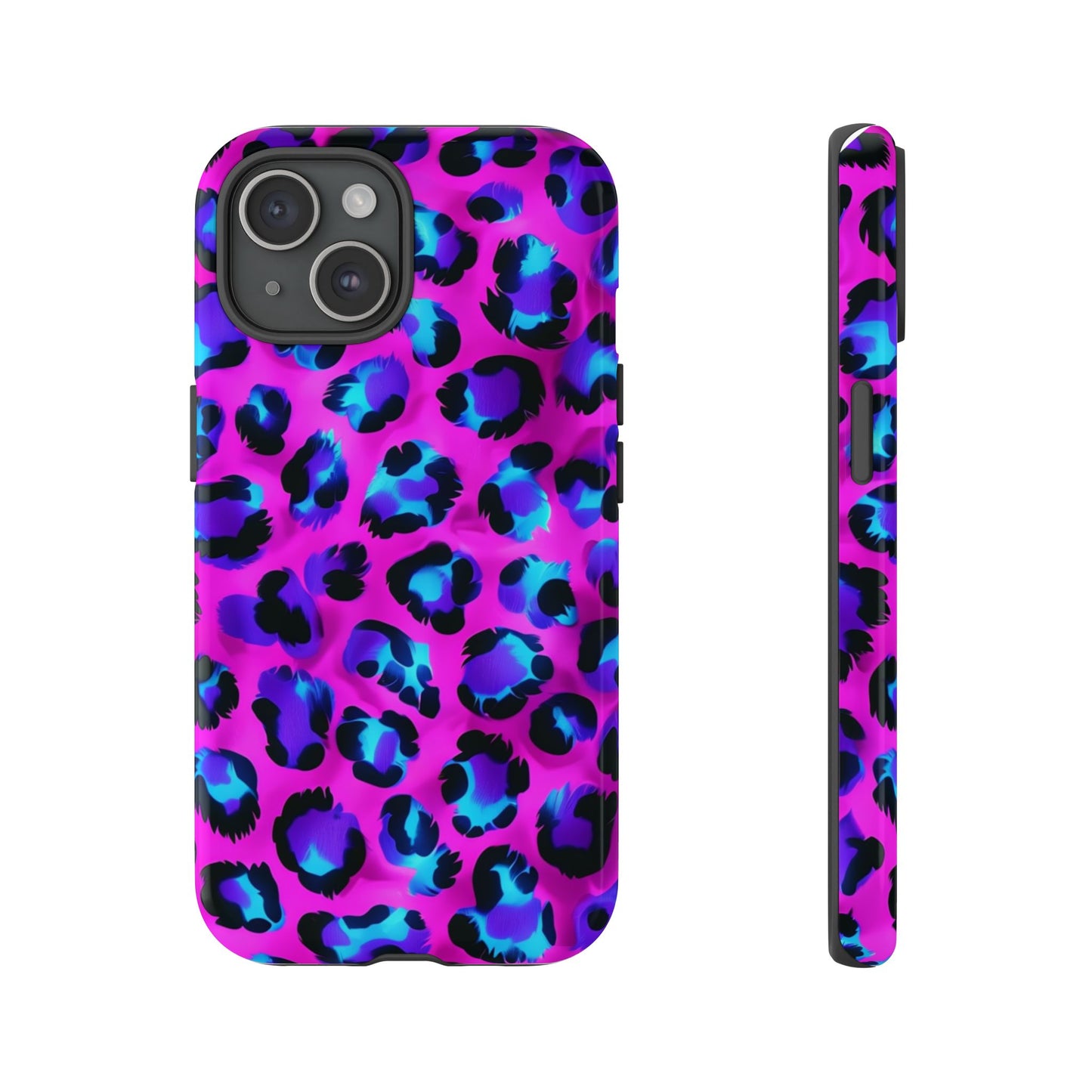 Charming Pink Blue Leopard Phone Case