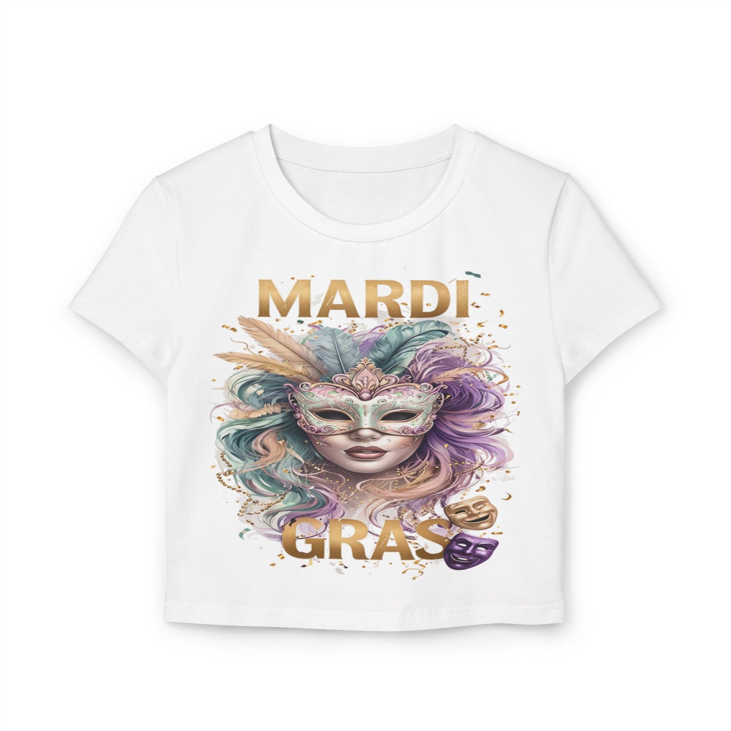 Pastel Mardi Gras Crop Top