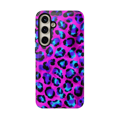 Charming Pink Blue Leopard Phone Case