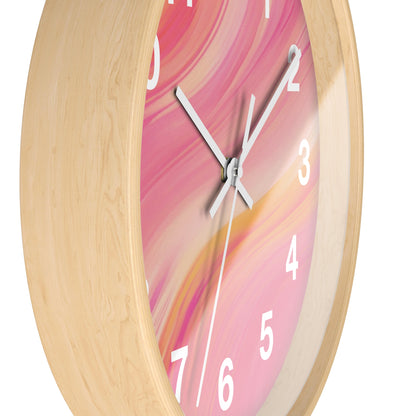 Modern Pink & Orange Gradient Wall Clock