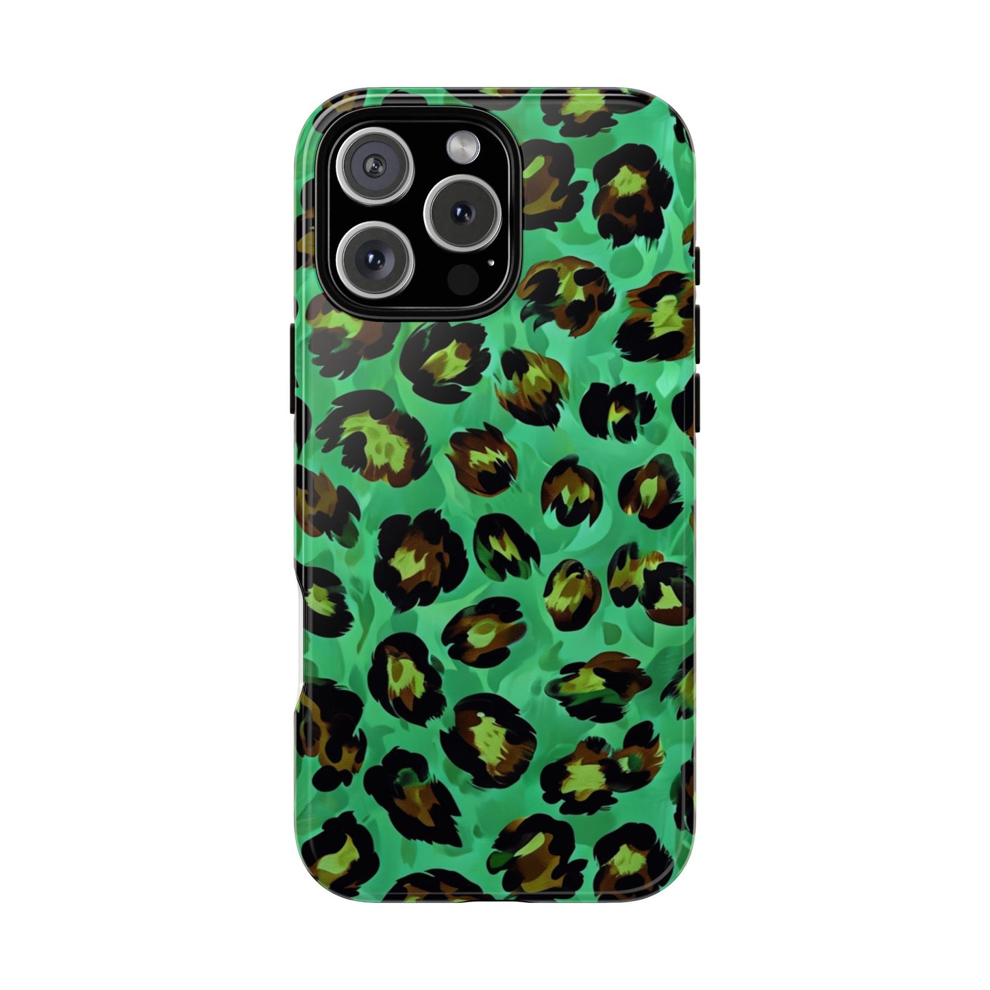 Vibrant Green Leopard Print Phone Case