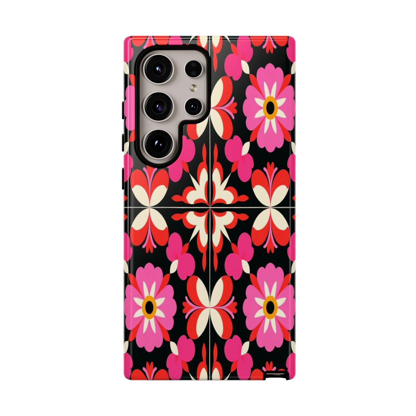 Pink Floral Mosaic Phone Case