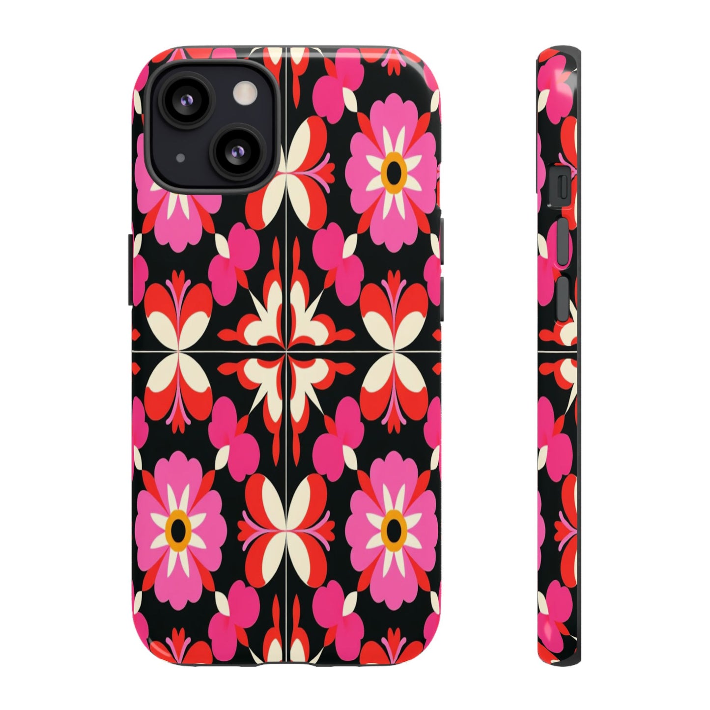 Pink Floral Mosaic Phone Case