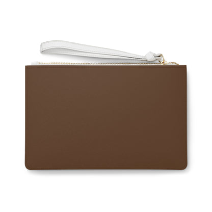 Brown Zebra Print Clutch Bag