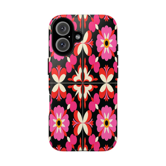 Pink Floral Mosaic Phone Case