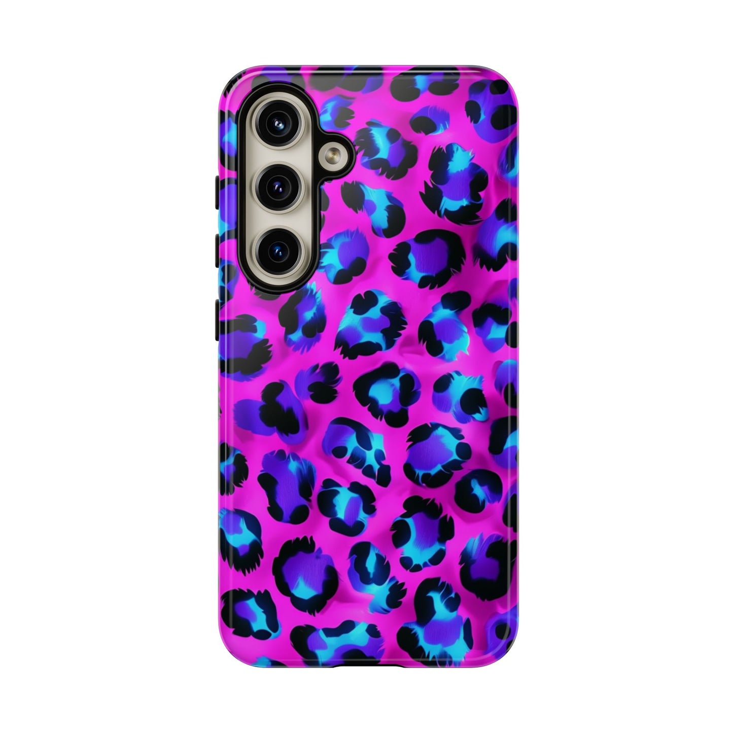 Charming Pink Blue Leopard Phone Case