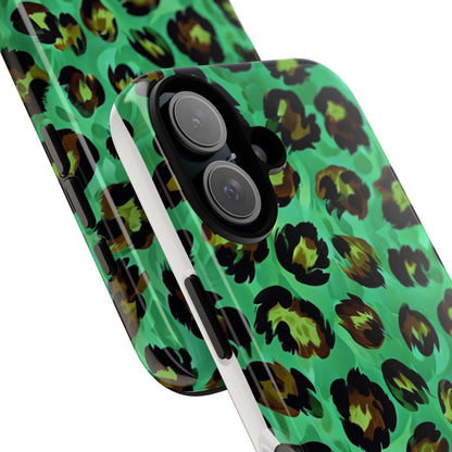 Vibrant Green Leopard Print Phone Case