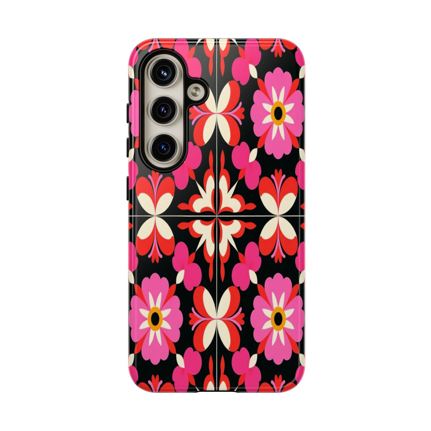 Pink Floral Mosaic Phone Case