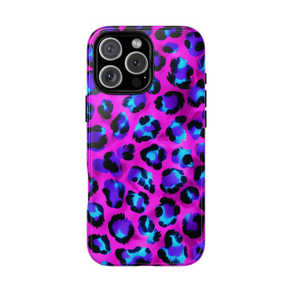 Charming Pink Blue Leopard Phone Case