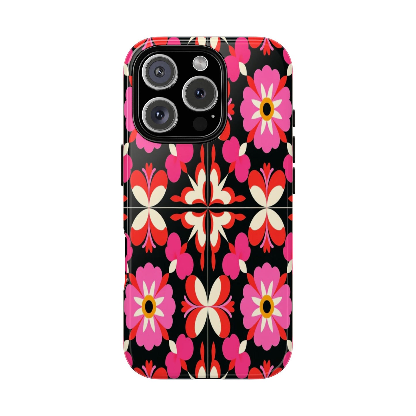 Pink Floral Mosaic Phone Case