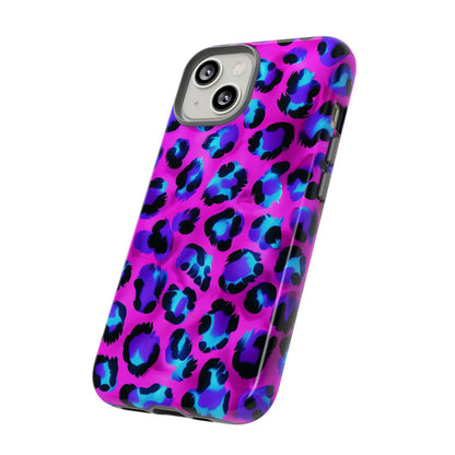 Charming Pink Blue Leopard Phone Case