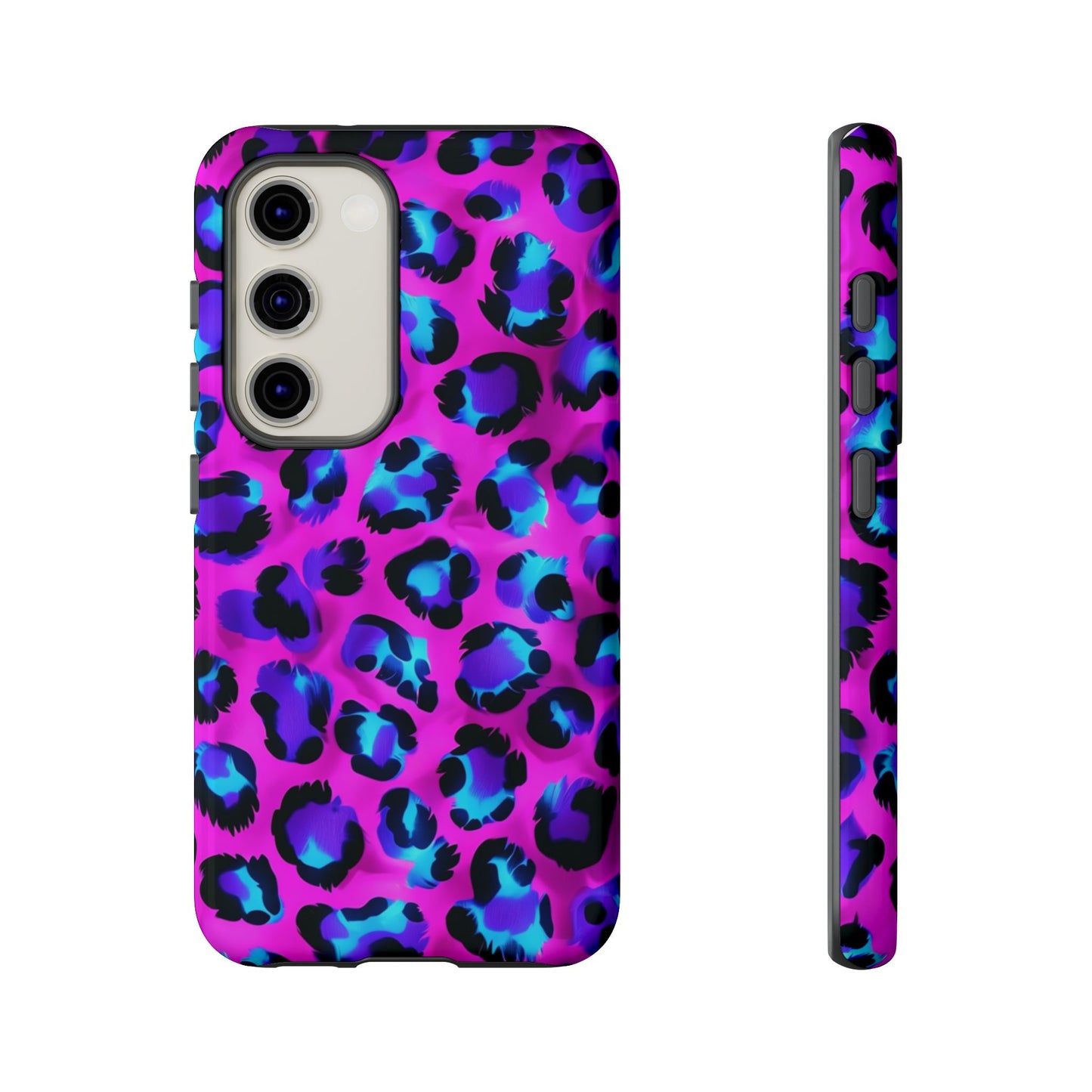 Charming Pink Blue Leopard Phone Case