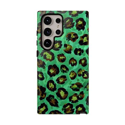 Vibrant Green Leopard Print Phone Case