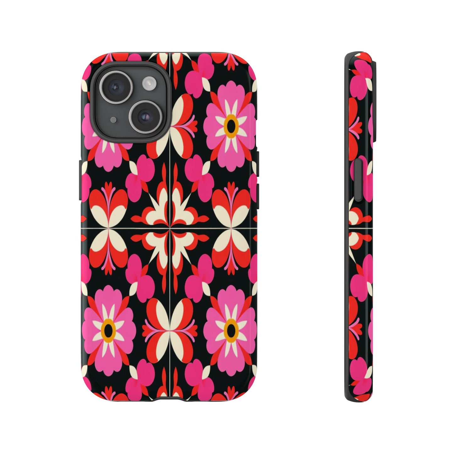 Pink Floral Mosaic Phone Case