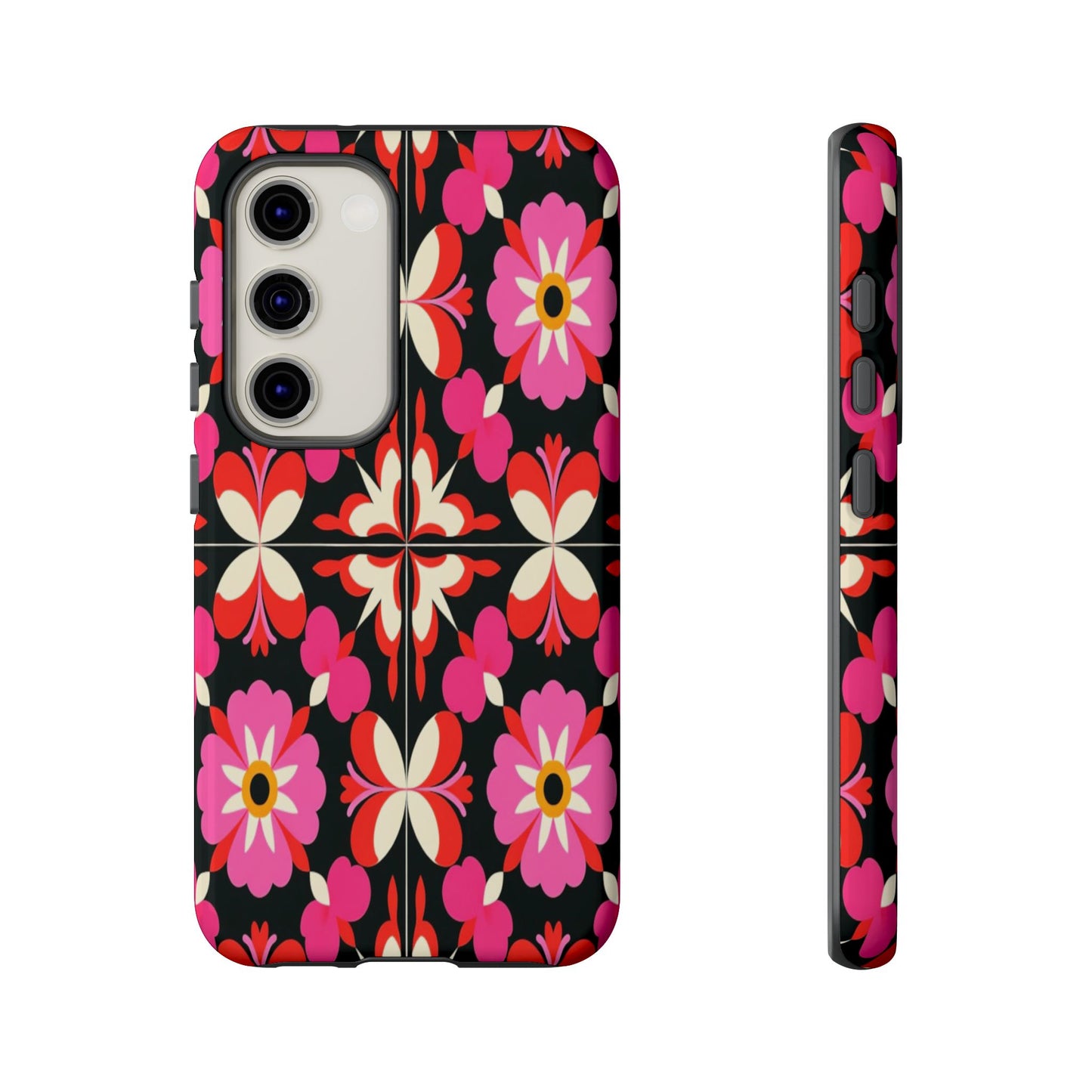 Pink Floral Mosaic Phone Case