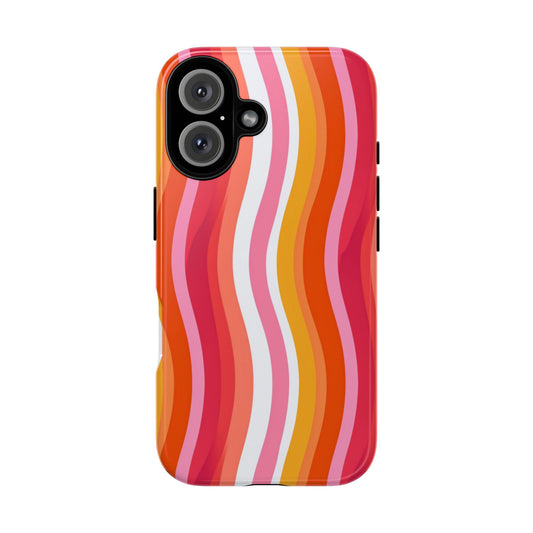 Pink Sunset Wavy Phone Case