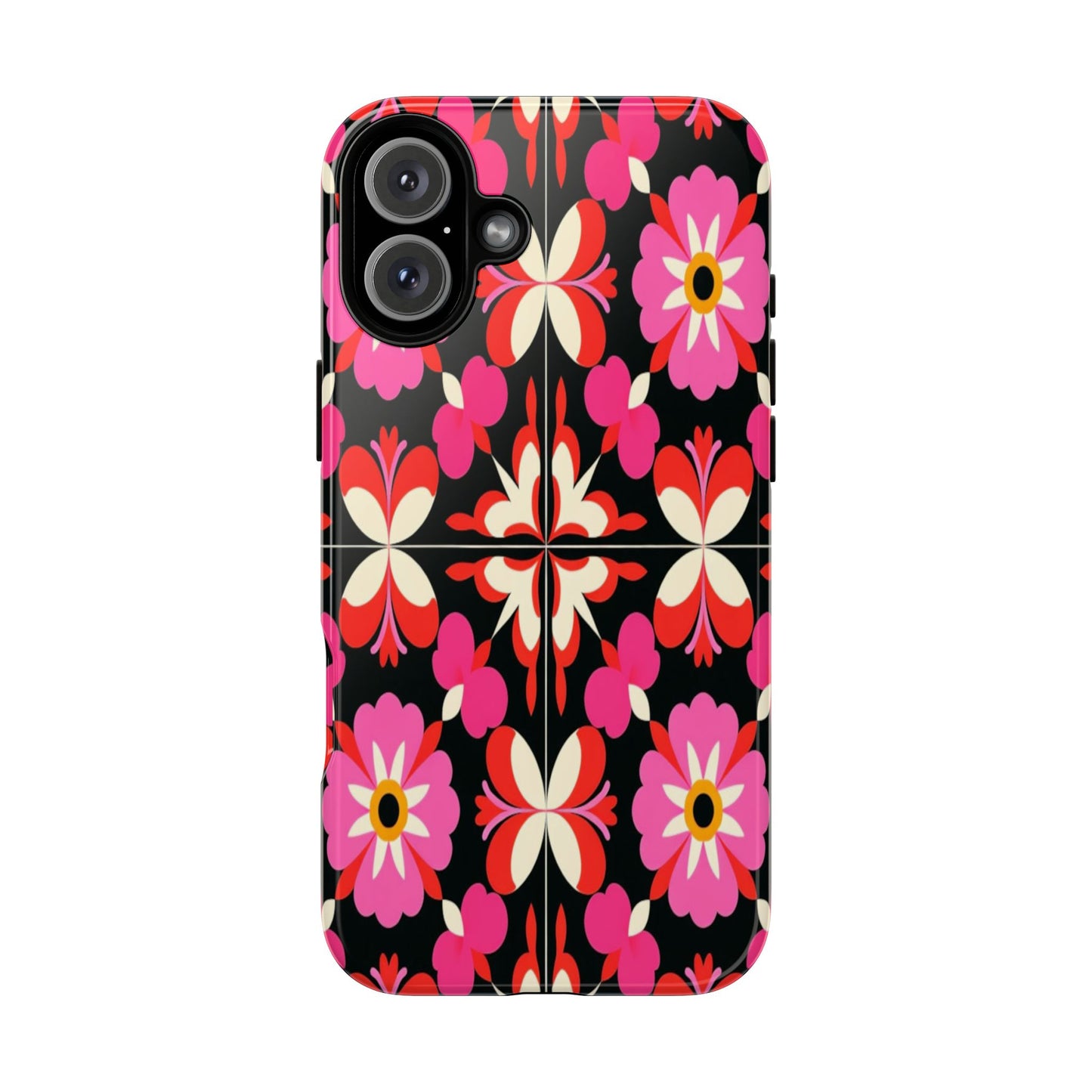 Pink Floral Mosaic Phone Case