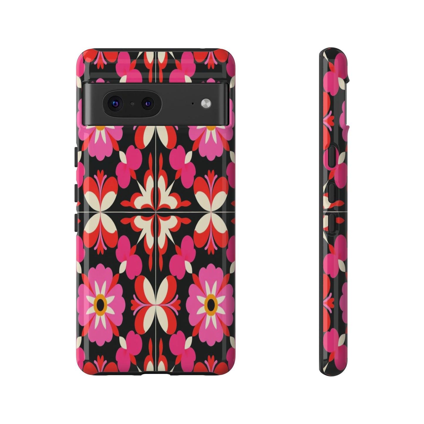 Pink Floral Mosaic Phone Case