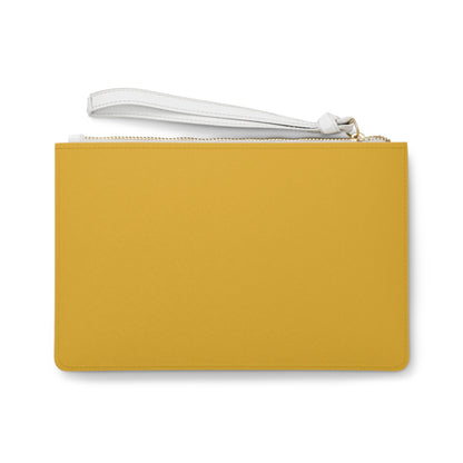 Yellow Leopard Print Clutch Bag
