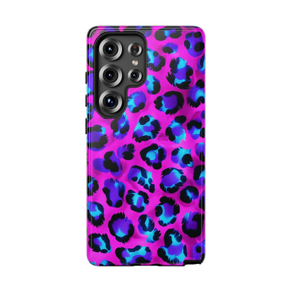 Charming Pink Blue Leopard Phone Case