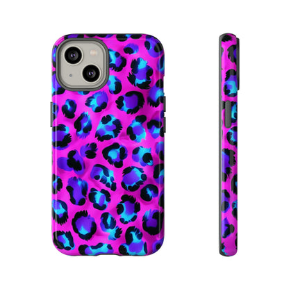 Charming Pink Blue Leopard Phone Case