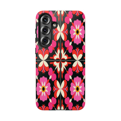 Pink Floral Mosaic Phone Case