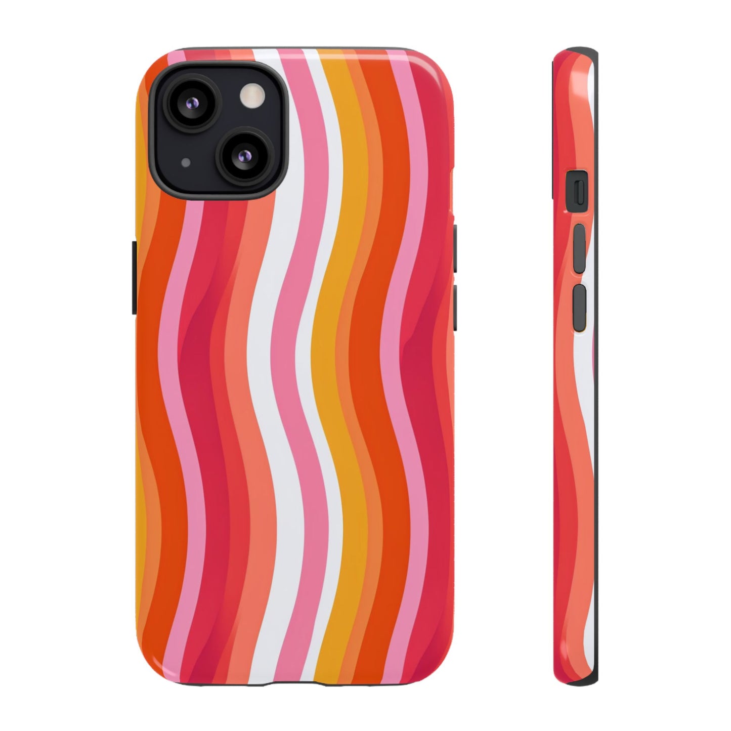 Pink Sunset Wavy Phone Case