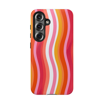 Pink Sunset Wavy Phone Case