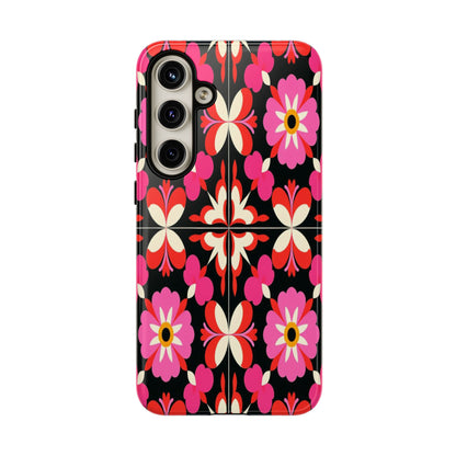 Pink Floral Mosaic Phone Case