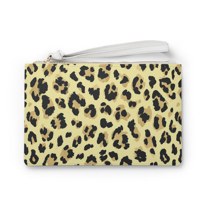 Yellow Leopard Print Clutch Bag