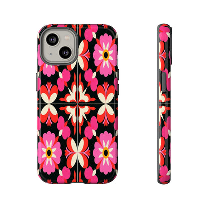 Pink Floral Mosaic Phone Case