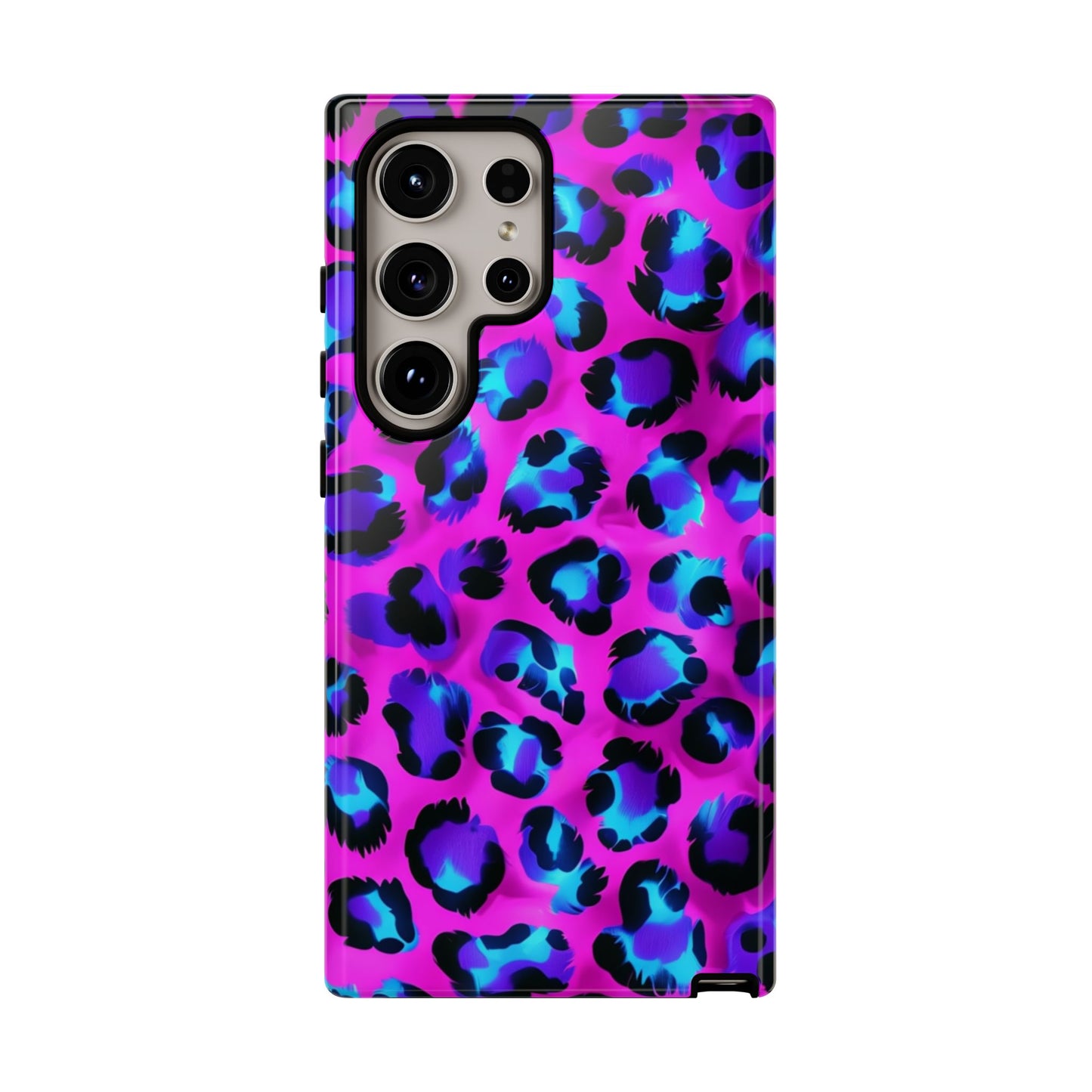 Charming Pink Blue Leopard Phone Case